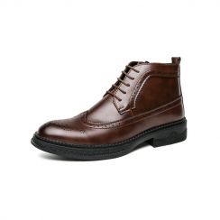 Gentlemen Round Toe Lace Up Men Boots